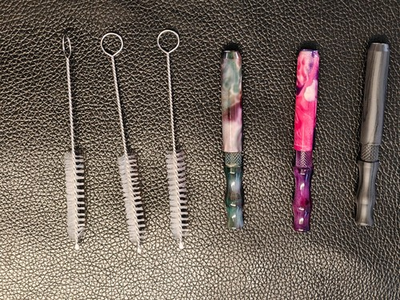 #ad 3Pack 3quot; One Hitter Mini Pipes with 3 Brush Metal Tobacco Smoking Pipes Bats US $10.25