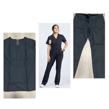 RaRe Uniforms Women&rsquo;s Scrub Set SAI-2101 Dark Gray Sz XL V-Neck Drawstring NWOT