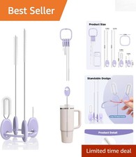 Reusable Straw  Baby Bottle Brush Set   Easy Storage with Holder Ring