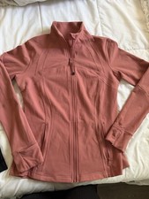 lululemon Define Kurtka * Luon Różowa 12 Pełny zamek błyskawiczny Kieszenie na kciuki Slim Fit