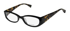 NEW VERA WANG V160 EYEGLASS FRAME OVAL BLACK PLASTIC FULL-RIM BK WOMENS