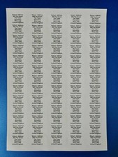 260 Personalised Return Address Labels Self Adhesive Custom Printed Stickers UK