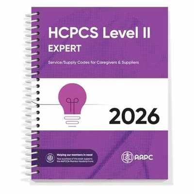 HCPCS Code Book 2026 - Spiral-bound, by AAPC - New h