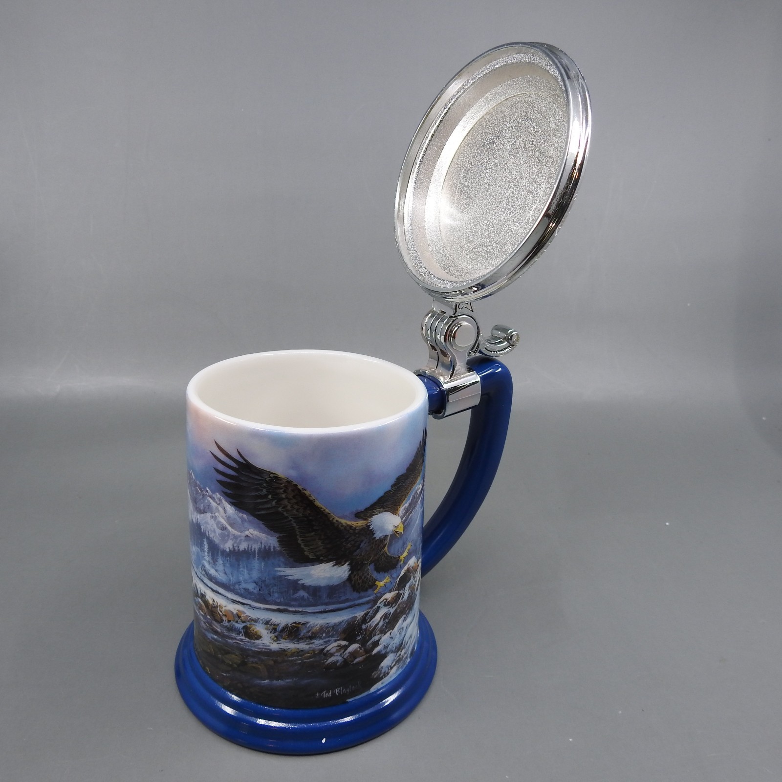 Franklin Mint Guardian of the Arctic Eagle Tankard Stein Ted Blaylock w/ COA Tag