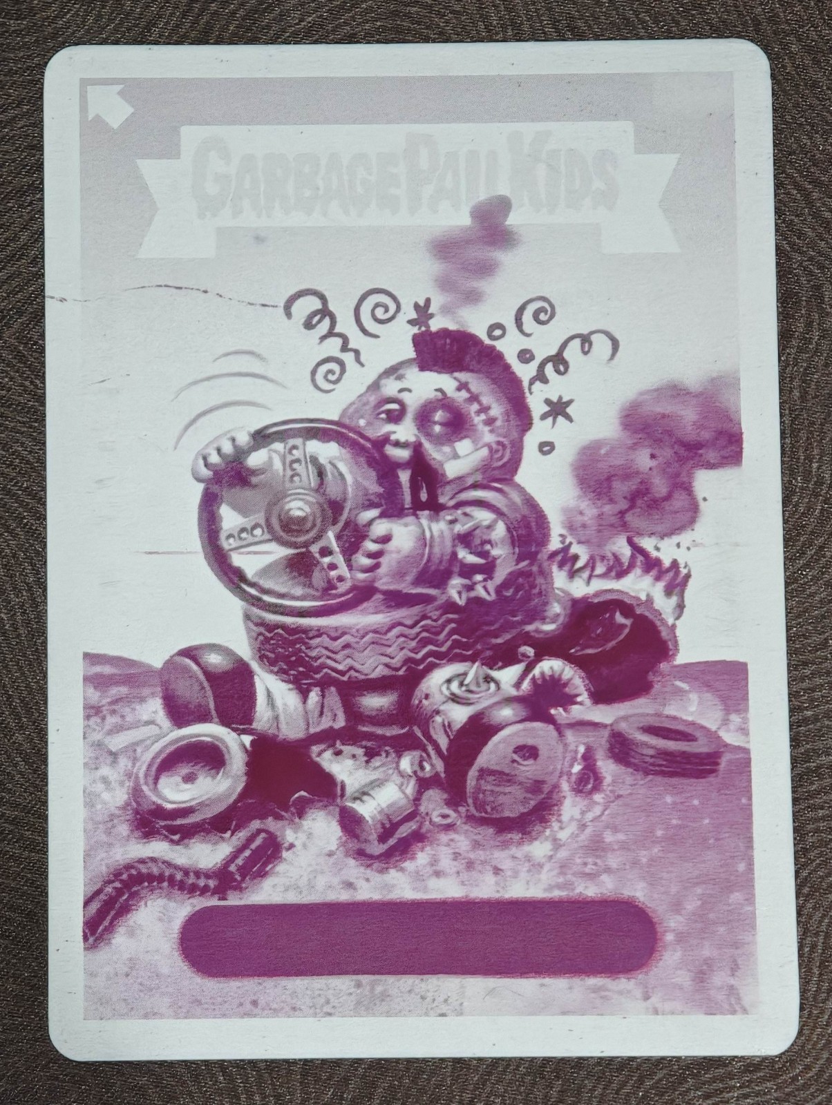 2023 Topps Garbage Pail Kids Chrome Printing Plate #237a Totaled Todd front