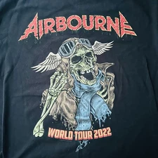 Airbourne World Tour 2022 T-Shirt L Australian Hard Rock Official Band Merch