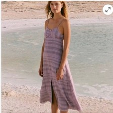 NWT Madewell Size 12 Serene Lavender Tie-Back Cami Dress Cottagecore Fairy