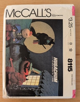 McCall's 8115 Hugachum Halloween Plush Pattern One Size Uncut