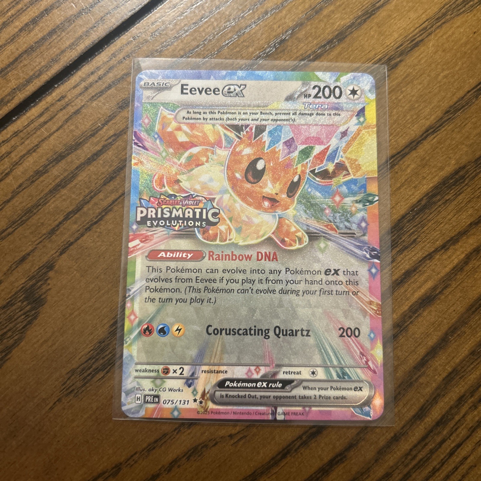 Pokémon Eevee EX 75/131 Stamped Prismatic Evolutions Surprise Promo NM QUANTITY 