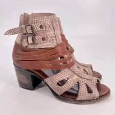 Freebird by Steven Nest Leather Strappy Boots Sandals Western Boho 7