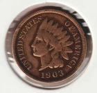 US Rare Old West 1903 Indian Head Penny Coin American Collection Shield Cent X37