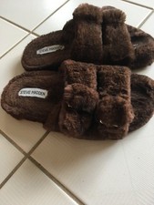 Steve Madden Staycation Dark Brown Slippers Size 6M