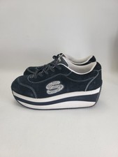 Vintage Y2K Skechers Platform Shoes Women  s 10 Something Else Black White Bling