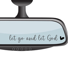 4 Xlet Go and Let God Rear View Mirror Sticker,Rearview Mirror Decal,Car Accesso