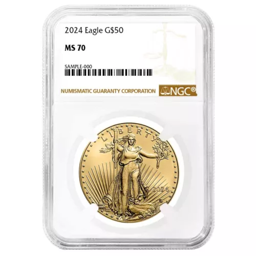 2024 $50 American Gold Eagle 1 oz NGC MS70 Brown Label
