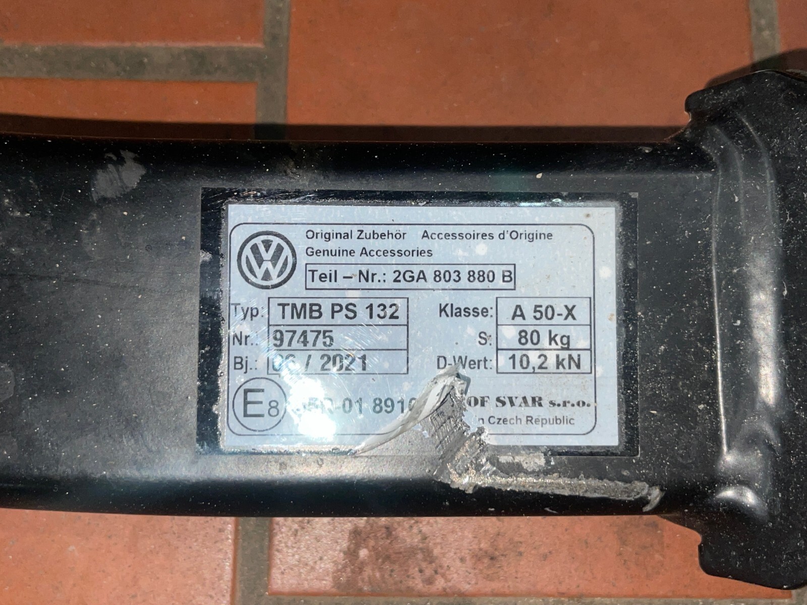VW Tiguan II 5na Ad1 ab 2016 Anhängerkupplung Westfalia 5NA803881F