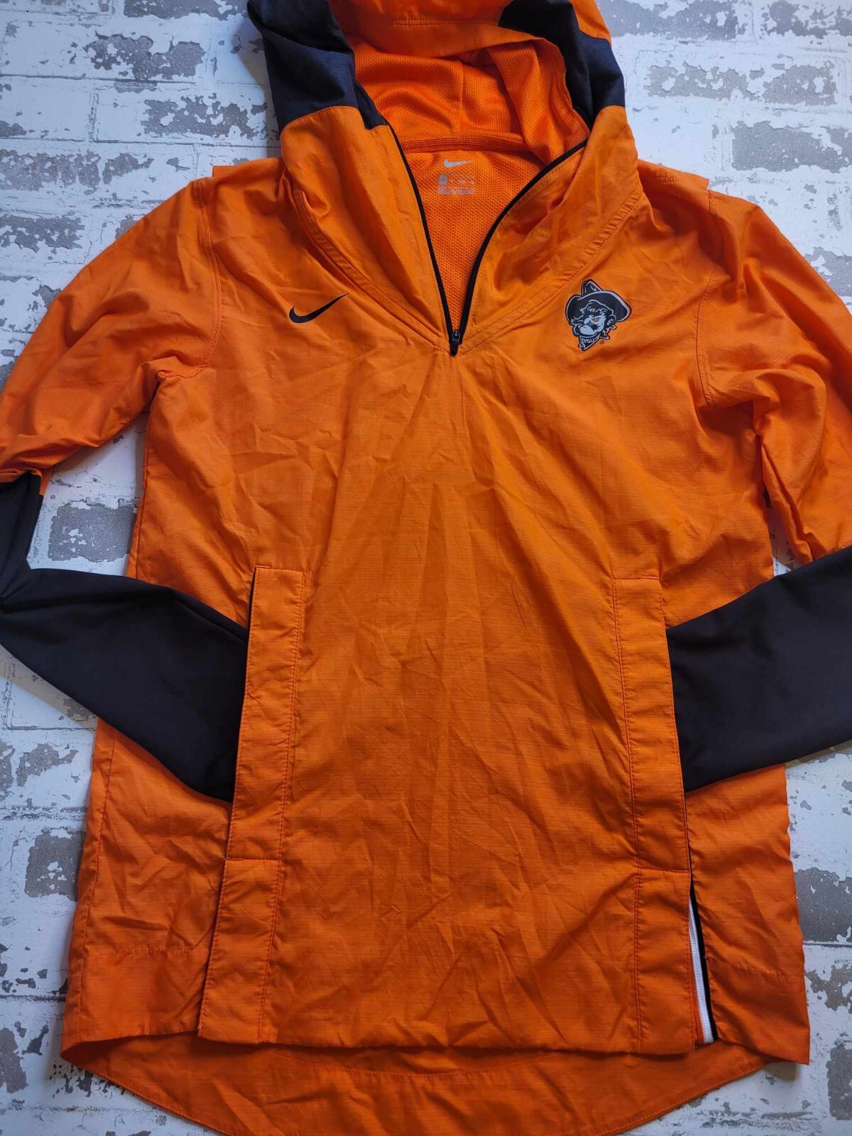 SACAI X NIKE 2257 Nike OSU On Field Arancione Nero Pullover con Cappuccio Uomo Taglia XS