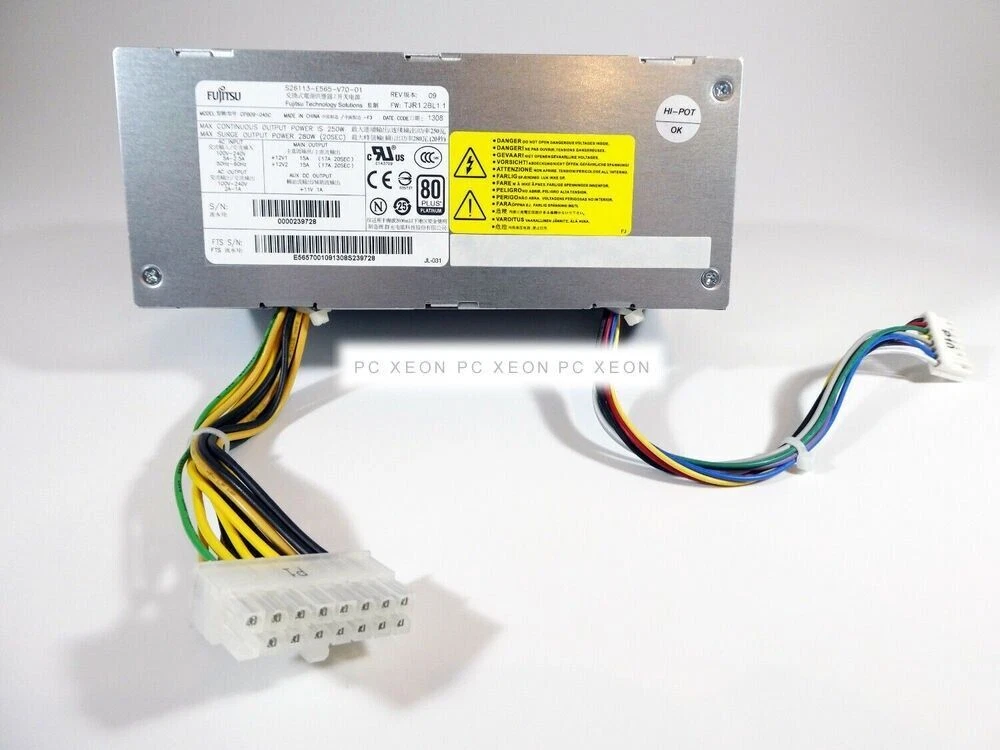 Power Supply Fujitsu Primergy TX1320 M2 M3 M4 Series 280W S26113-E564-