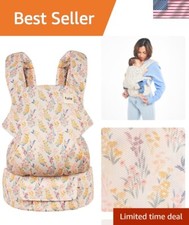 Adjustable Tula Baby Carrier - Ergonomic Mesh for All-Day Comfort 7-45 lbs 