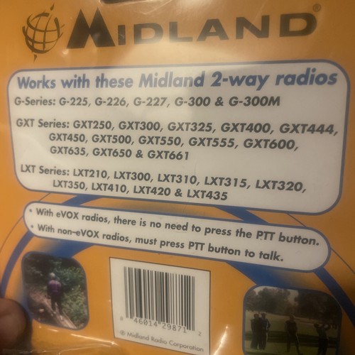 Midland AVP-1 Black Ear-Hook Headsets with Boom Mic works With 2-way Radios - Picture 5 of 7