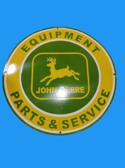 Porcelain John Deere Enamel Sign Size 36 Inches