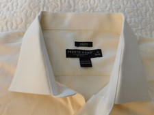 Pronto Uomo Long Sleeve Non Iron Classic Fit Light Yellow Men's Size 19 34/35