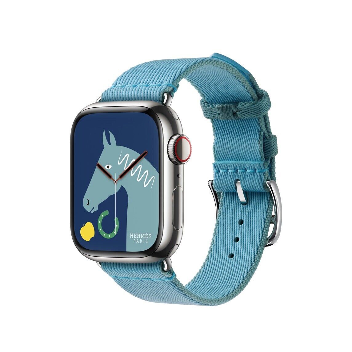 Apple Watch Hermès - 41mm Bleu Céleste/Bleu Jean Twill Jump Apple Watch Hermès - 41mm Bleu Céleste/Bleu Jean Twill Jump