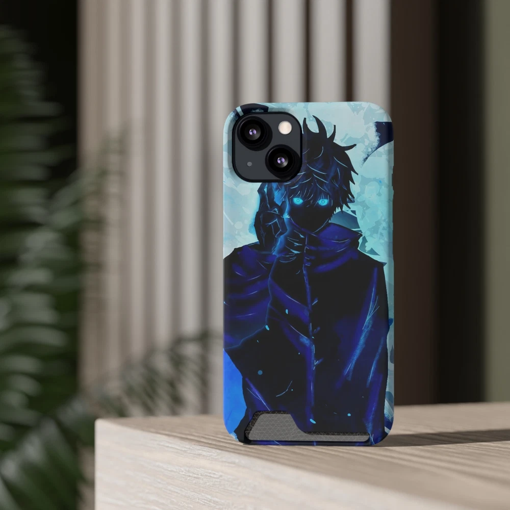 Gojo Satoru Anime Phone Case with Card Holder