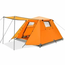 TOOCA 4 PERSON BACKPACKING TENT, ORANGE/GREY *DISTRESSED PKG*