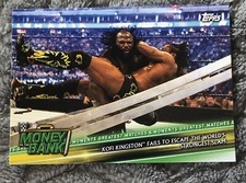 2019 Topps WWE Money in the Bank Greatest Matches #GMM-3 Kofi Kingston 01A