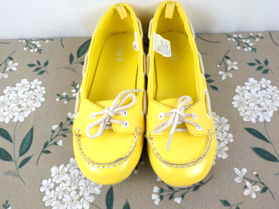 Zapatos Mocasines Crazy 8 By Gymboree Amarillo Niña Talla 3 Foto 3 de 4