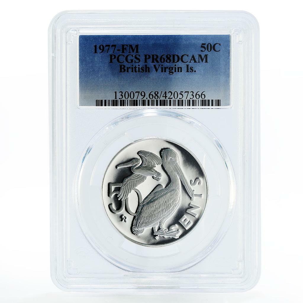 British Virgin Islands 50 cents Two Pelicans PR68 PCGS proof