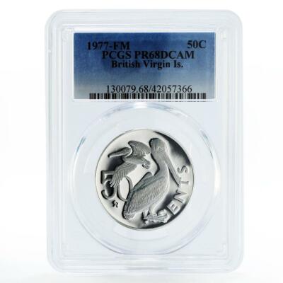 British Virgin Islands 50 cents Two Pelicans PR68 PCGS proof
