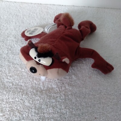 Looney Tunes TAZ/TASMANIAN Plush Bean Bag/Beanie Play-By-Play 1996 VINTAGE