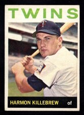 1964 Topps Baseball Card #177 Harmon Killebrew HOF Minnesota Twins EX