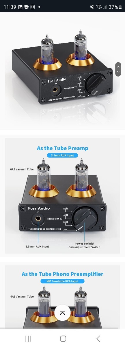 Vorverstärker Für Plattenspieler Fosi Audio Box X3 – Röhren-Phono- Vorverstärker Mit Bluetooth 5.0 Für Plattenspieler (MM) & Hi-Fi Systeme MM Plattenspieler Vorverstärker Mit 5654W Röhren