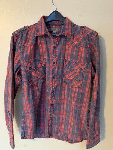 Decree Mens Long Sleeve Navy Orange 