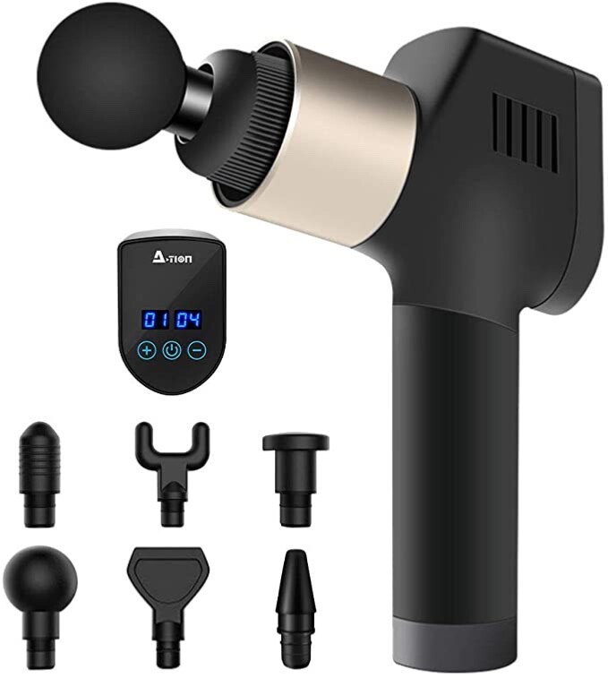 massaggio muscolare elettrico portatile, 9 velocità con 6 testine massag