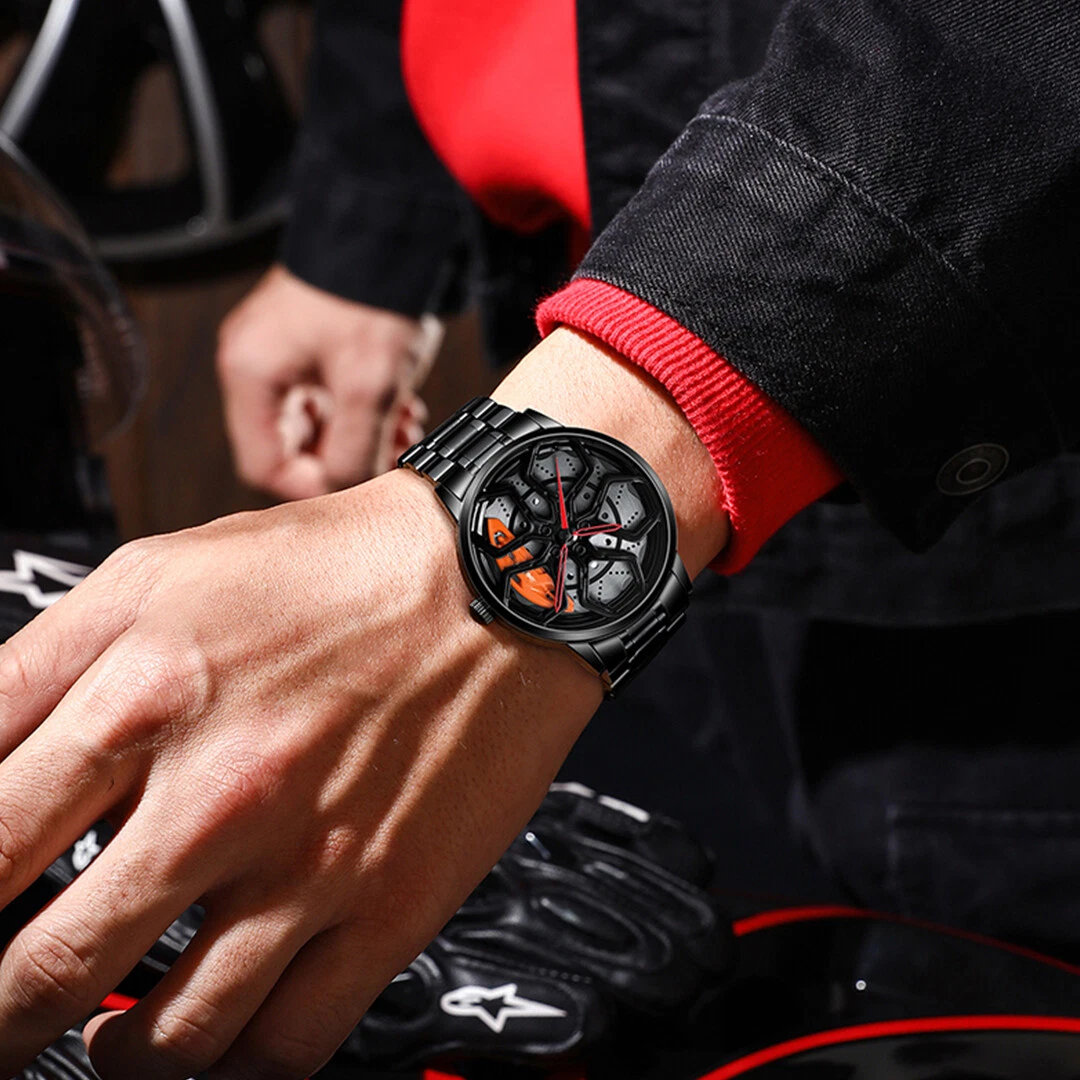 Watch Stainless Steel Men's Wheel Watch Lamborghini Quartz