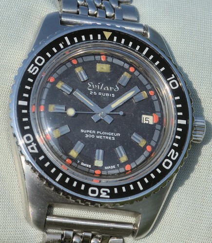 RARE Watch EVILARD Super Plongeur Diver Sub 300 MT Ring Bakelite | eBay