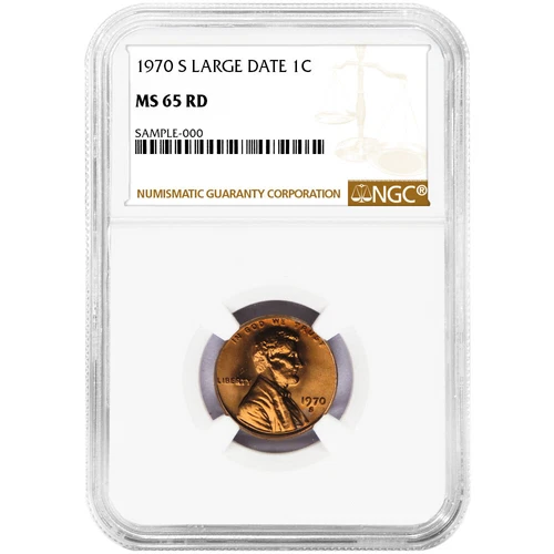 1970-S 1c Large Date NGC MS65 RD