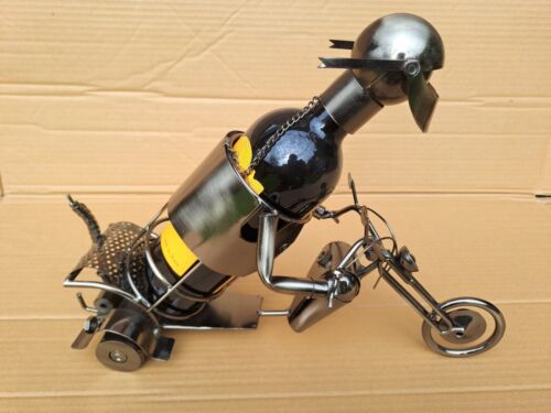 Chopper Motorcycle Wine Bottle Holder BSA AJS ARIEL TRIUMPH HONDA YAMAHA SUZUKI  - Afbeelding 1 van 5