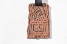WILDFIRE ARNOLD PALMER DESIGN A CROWN GOLF PROPERTY ADVERTISING GOLF BAG TAG