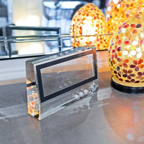 Tafel Ornament Klarglas Tafel Skulptur Minimalistisch Abstrakt Handwerk Statue - Bild 2 von 4