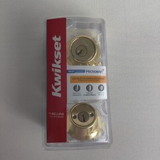 Kwikset Double Cylinder Deadbolt Color Polished Brass Universal Handing