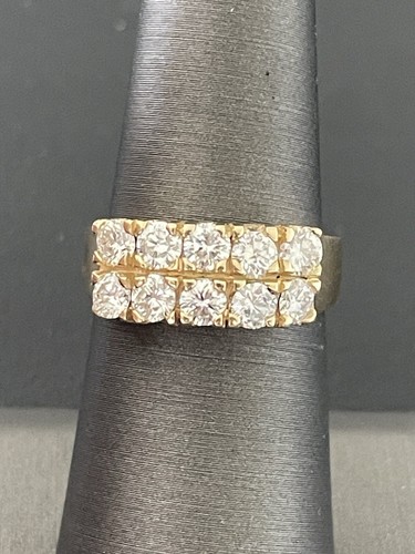 14k Yellow Gold 1.20 ctw Round Cut Diamond Ring (A60) - Picture 2 of 8