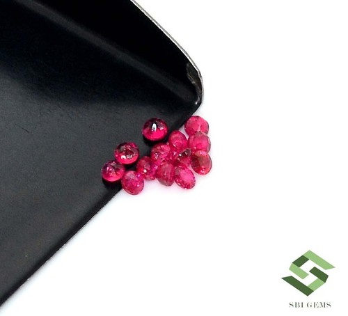 2 mm Natural Ruby Round Cut Lot 13 Pcs 0.74 CTS Mozambique Loose Gemstones - Picture 4 of 6