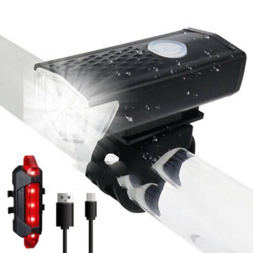 Bike Lights Set Rechargeable Waterproof LED Light Hiking Super Bright Bicycle UK - Picture 1 of 13