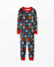 Marvel Avengers Icons 2pc. Kids Long John Pajamas Set by Hanna Andersson