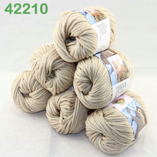 Sale New 6x50gr Balls Soft Worsted Cotton Chunky Shawl Scarf Hand Knit Yarn - Picture 18 of 56